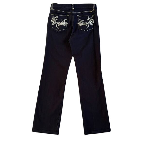 Lawman Denim - Lawman Jeans Women’s 9/10 L Long Black Gold Embellished Rodeo Western 1036